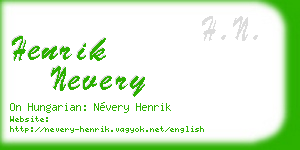 henrik nevery business card